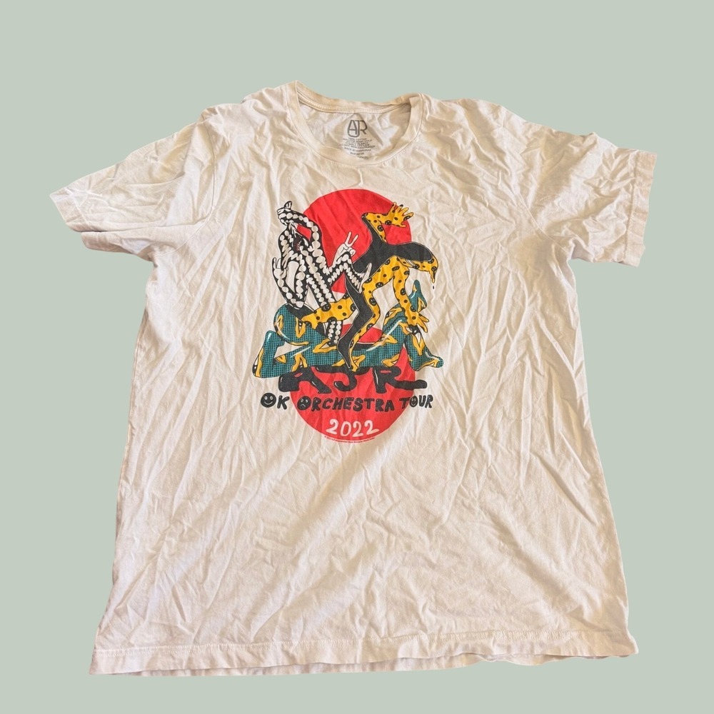AJR Women OK Orchestra Tour 2022 T-Shirt XL White Band Tee Hipser